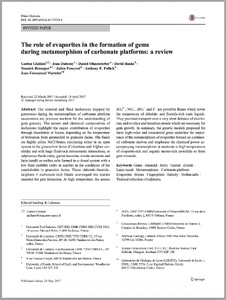 The role of evaporites in the formation of gems during metamorphism of carbonate platforms: a review